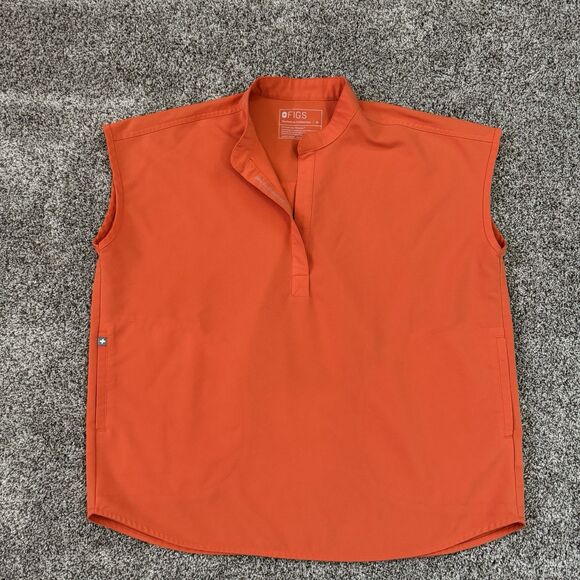 FIGS Tops - FIGS Rafaela Oversized Scrub Top WXXSW1003 Sunset Orange Size Medium NWOT